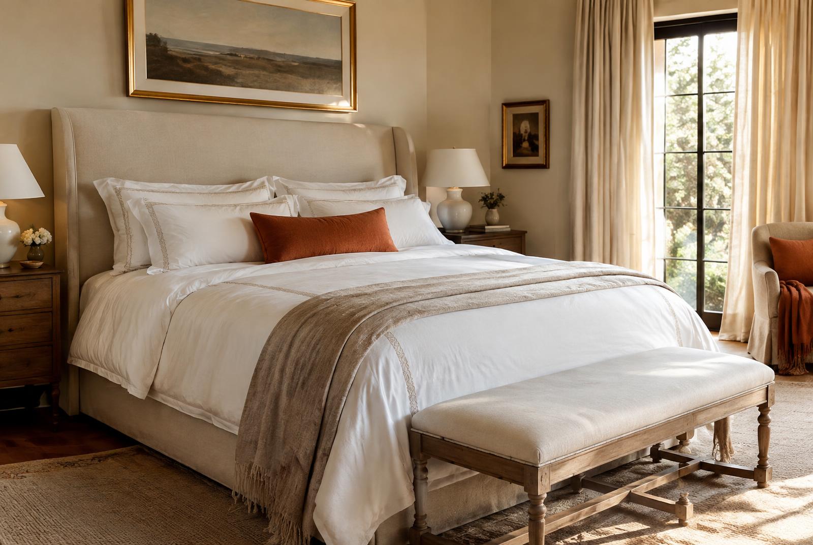 Styled master bedroom